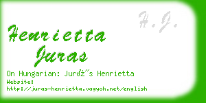 henrietta juras business card